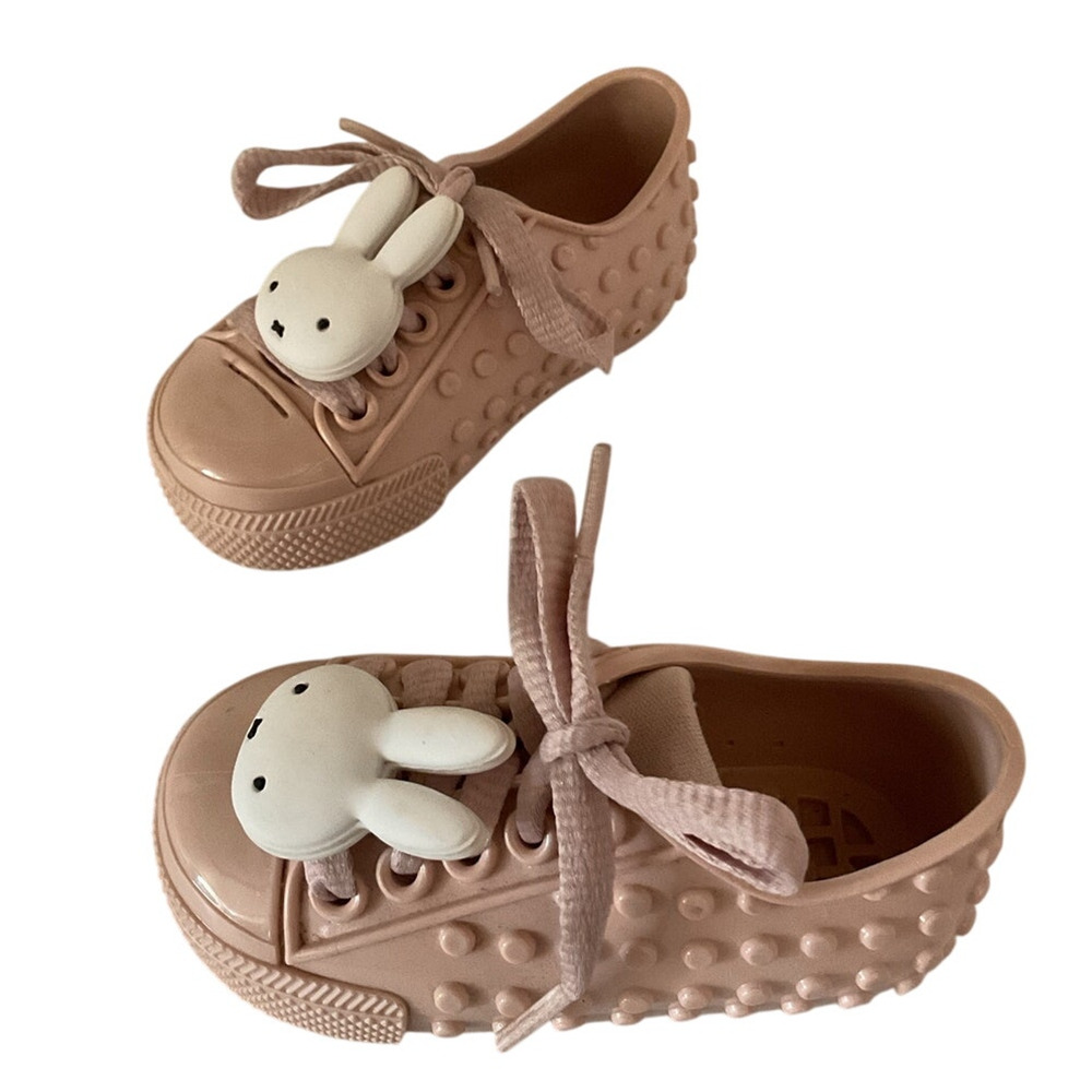 Mini Melissa x Miffy Baby Pink Rubber Sneakers Toddler Size 7/8 Cute Bunny - Picture 2 of 10